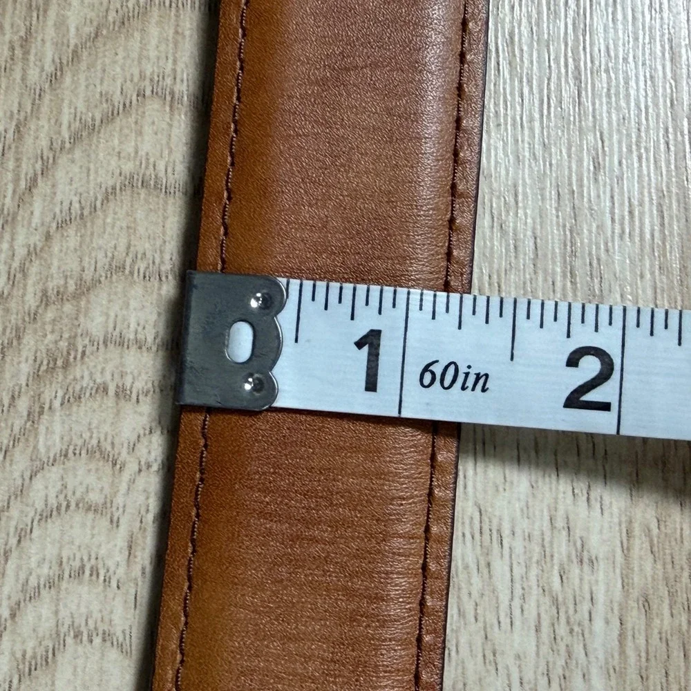 Allen Edmonds Belt Mens 46 Brown Leather Dress Italian Calfskin Made in USA